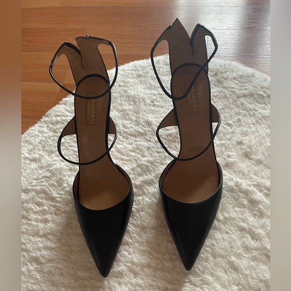 Aquazzura Minute Pump 105 Black Heels - Picture 6 of 9